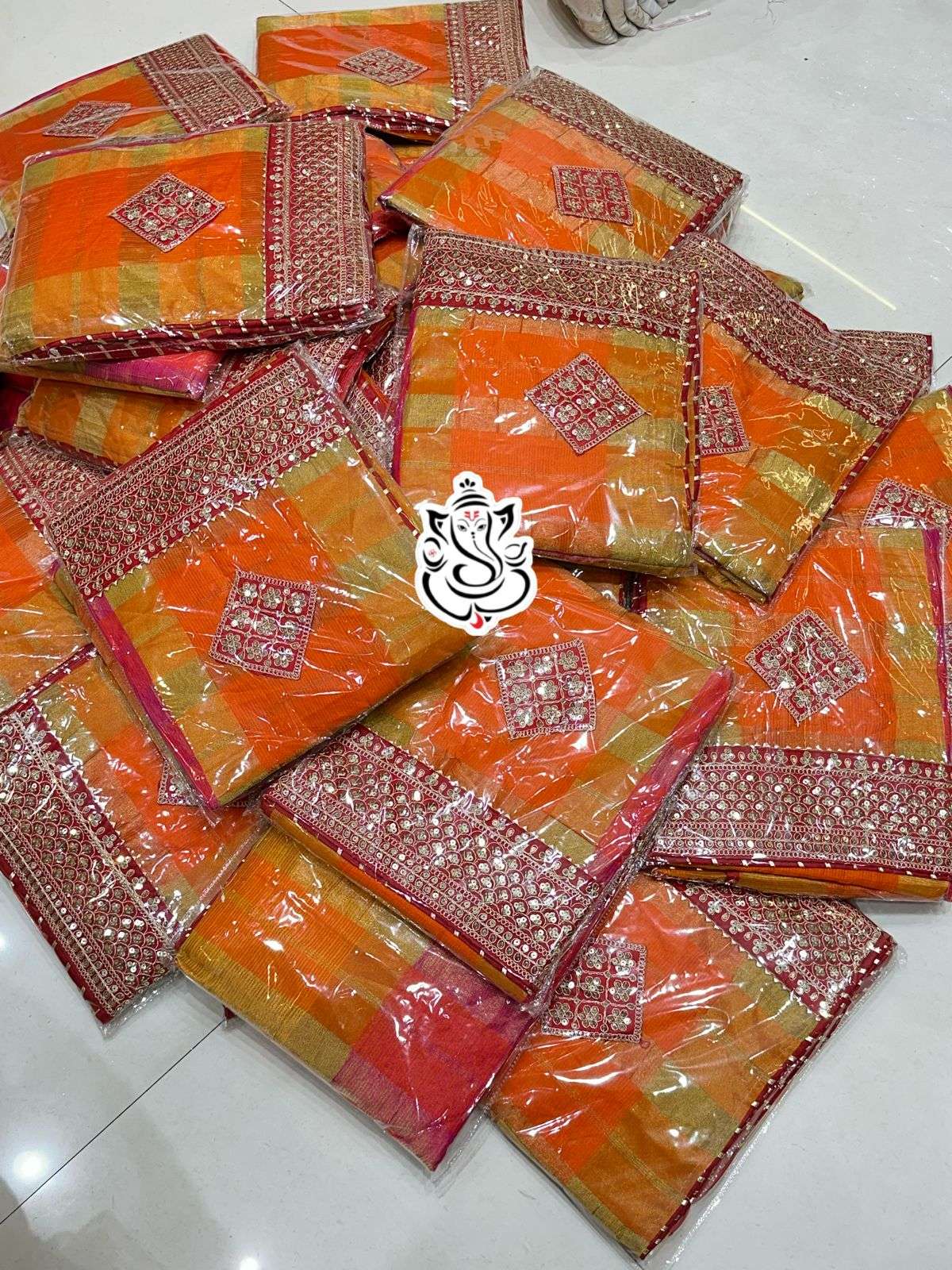 ms brand Pure Kota cotton saree with heavy embroidery work 