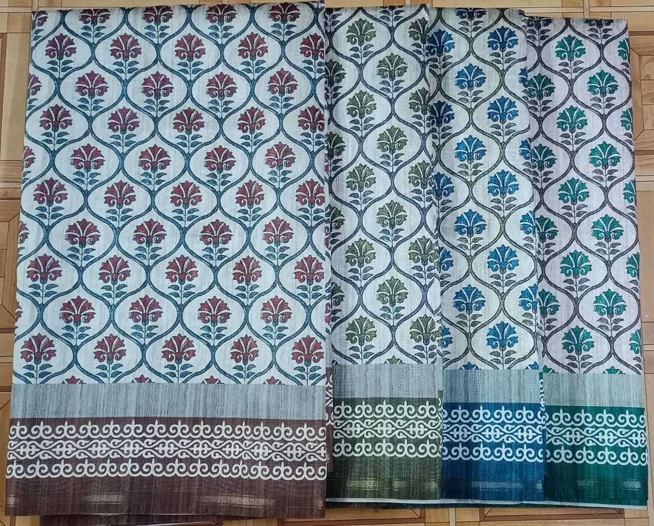pr 1033 katki jari boder casual wear color matching sarees 
