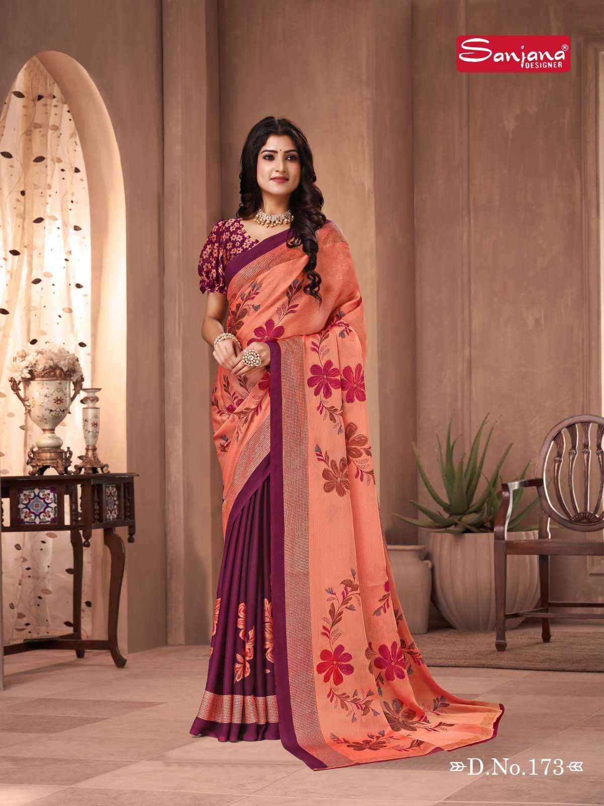 sanjana popcorn vol 29 series 169-174 moss saree