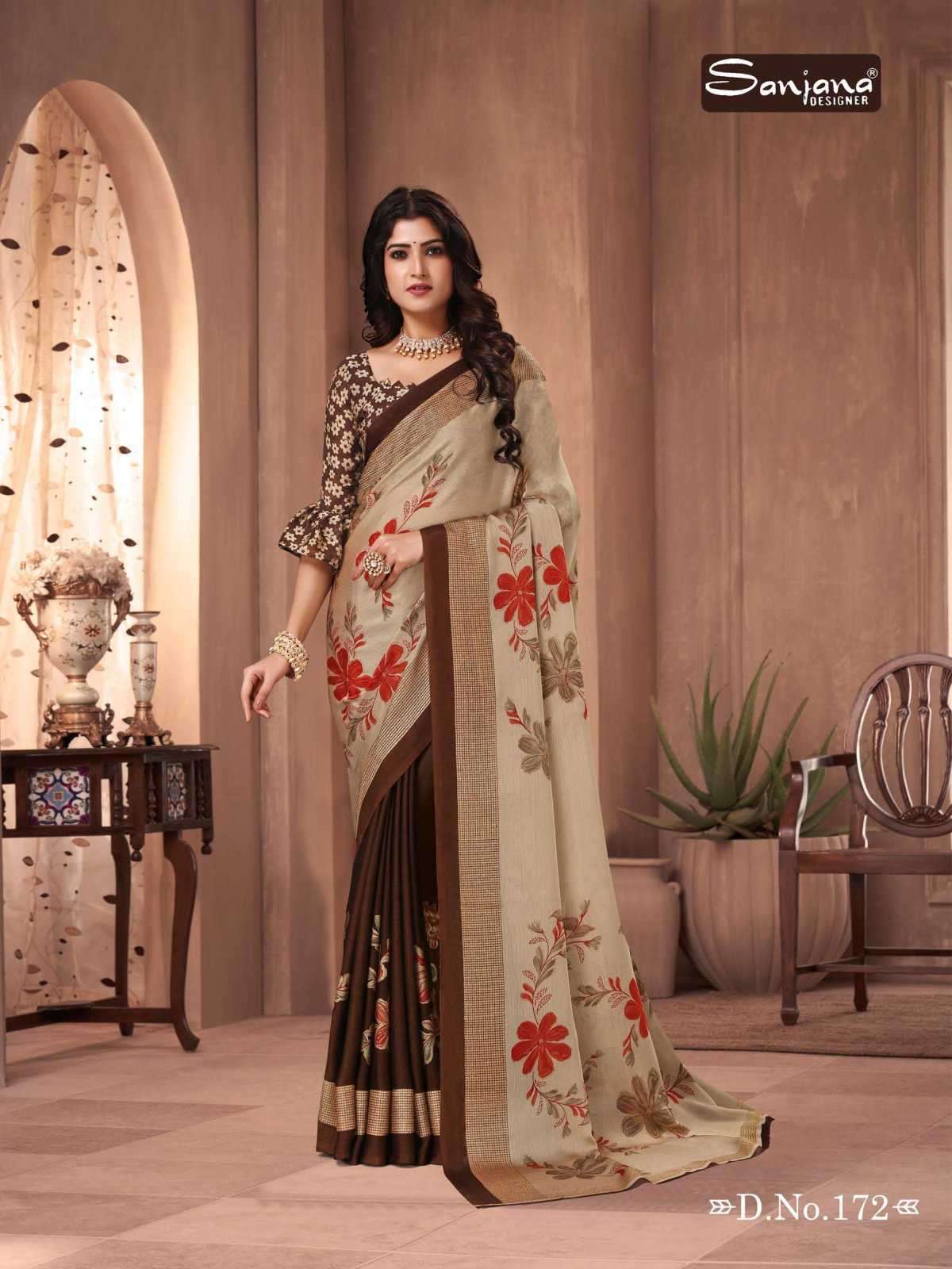 sanjana popcorn vol 29 series 169-174 moss saree