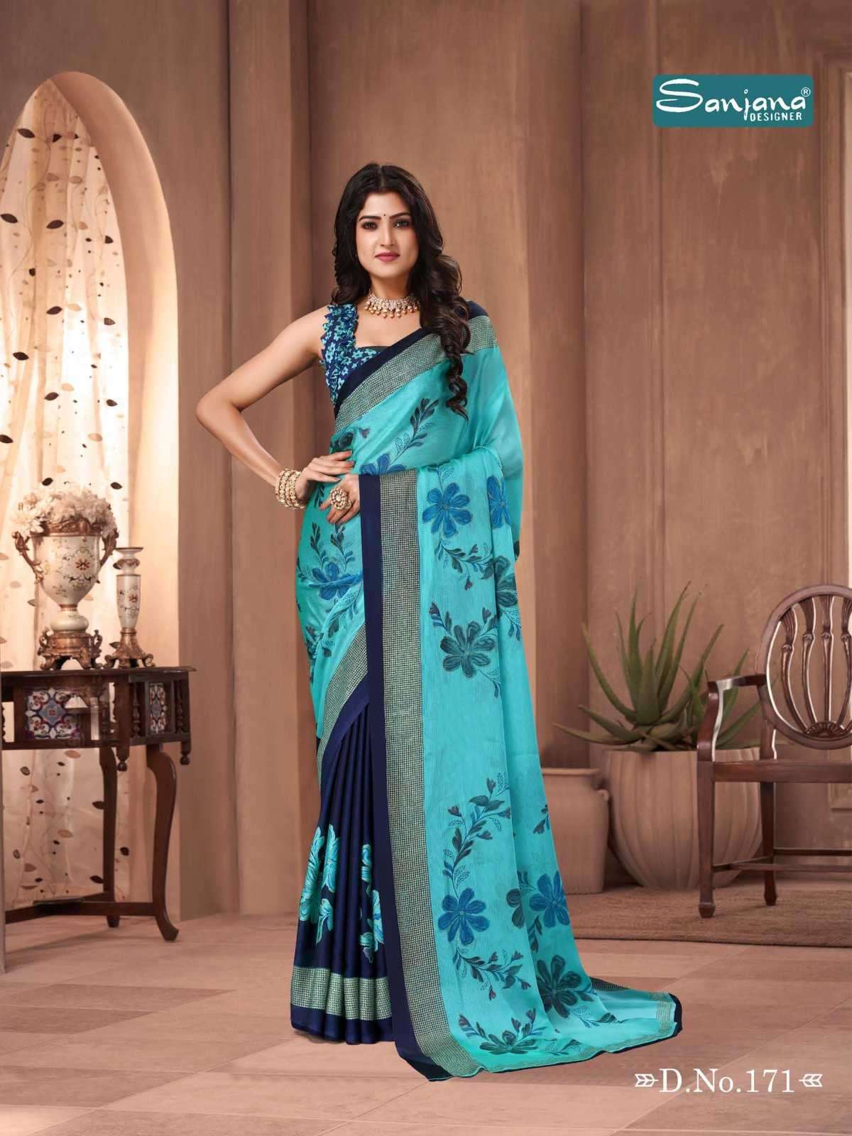 sanjana popcorn vol 29 series 169-174 moss saree