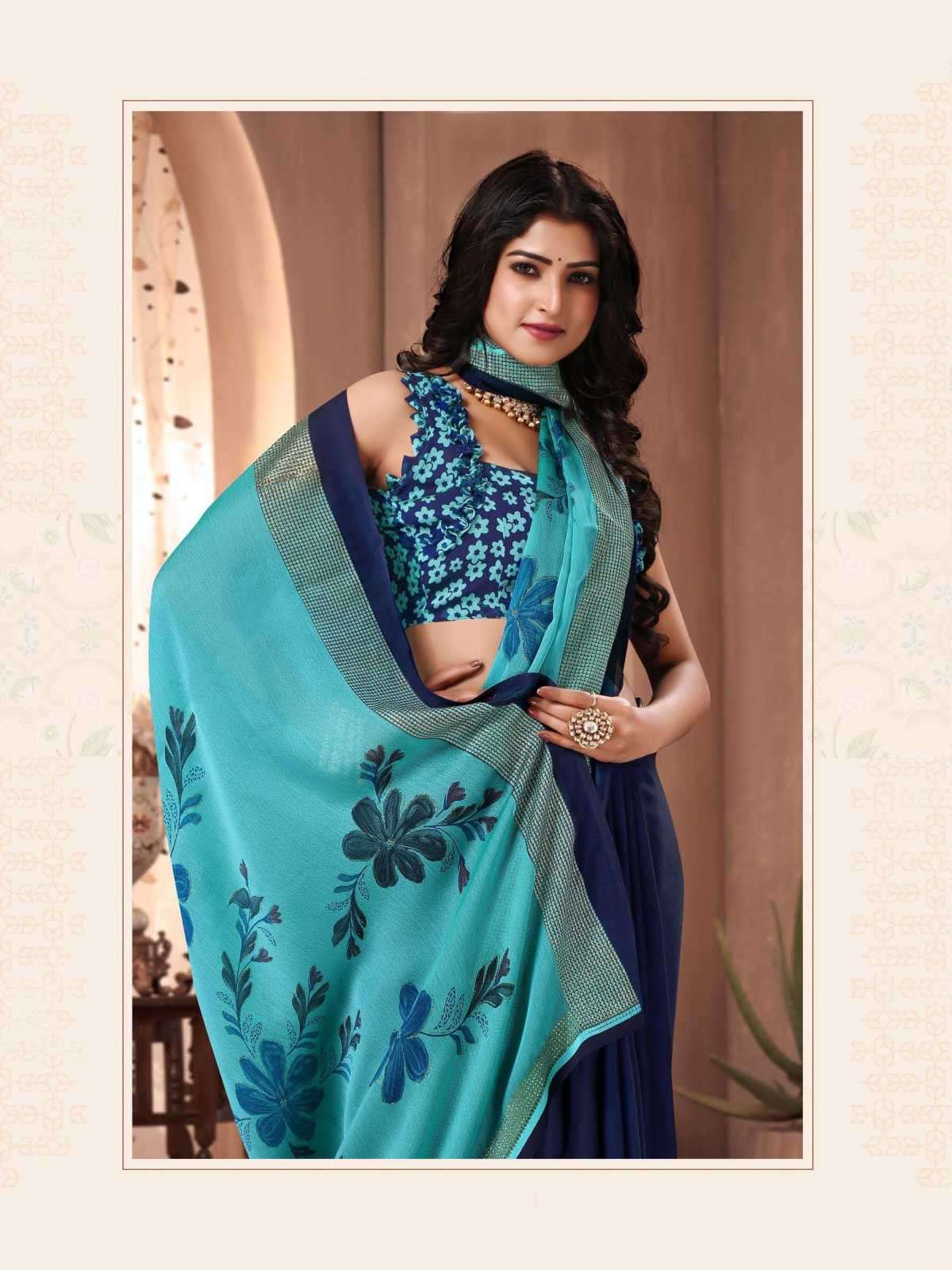 sanjana popcorn vol 29 series 169-174 moss saree