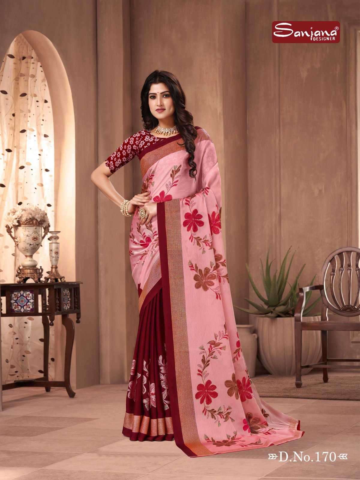 sanjana popcorn vol 29 series 169-174 moss saree