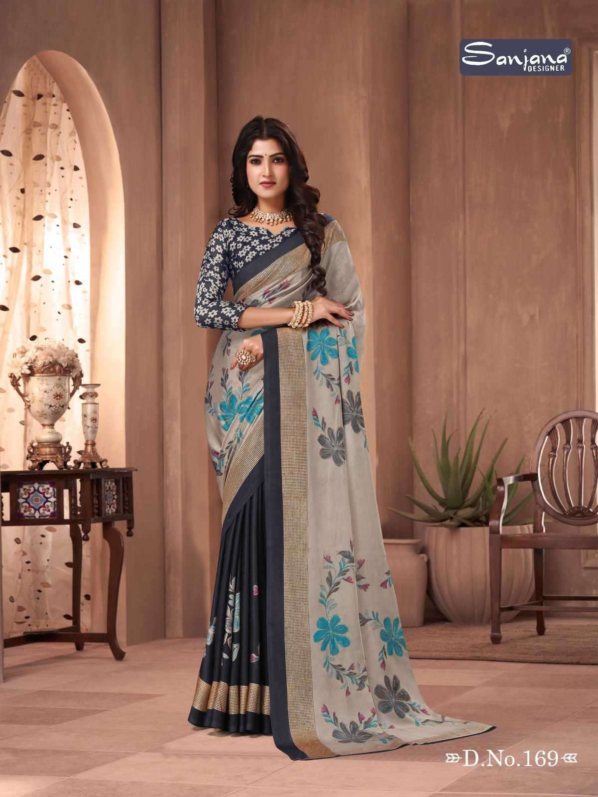 sanjana popcorn vol 29 series 169-174 moss saree