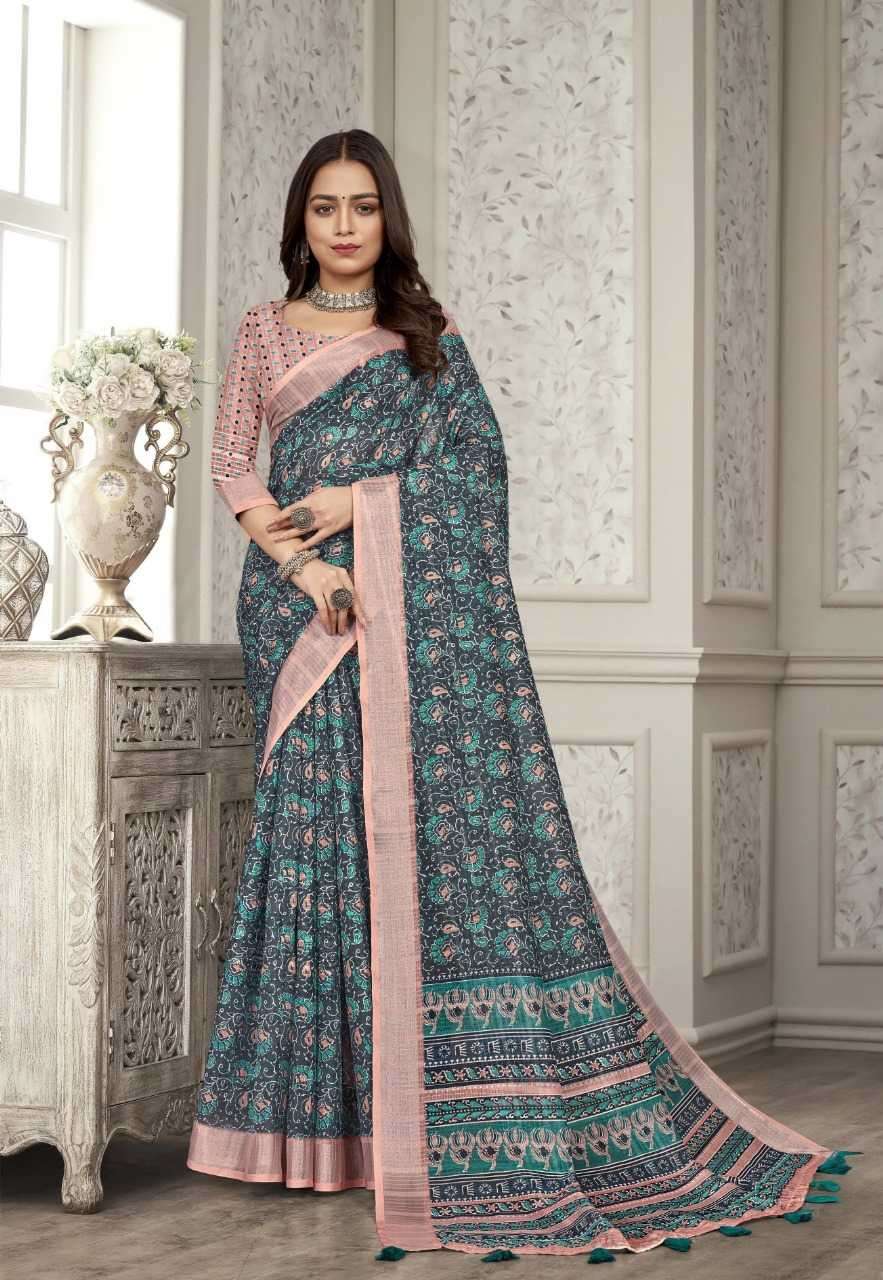 vinamra corazo cotton vol 1 series 5201-5208 cotton enex saree