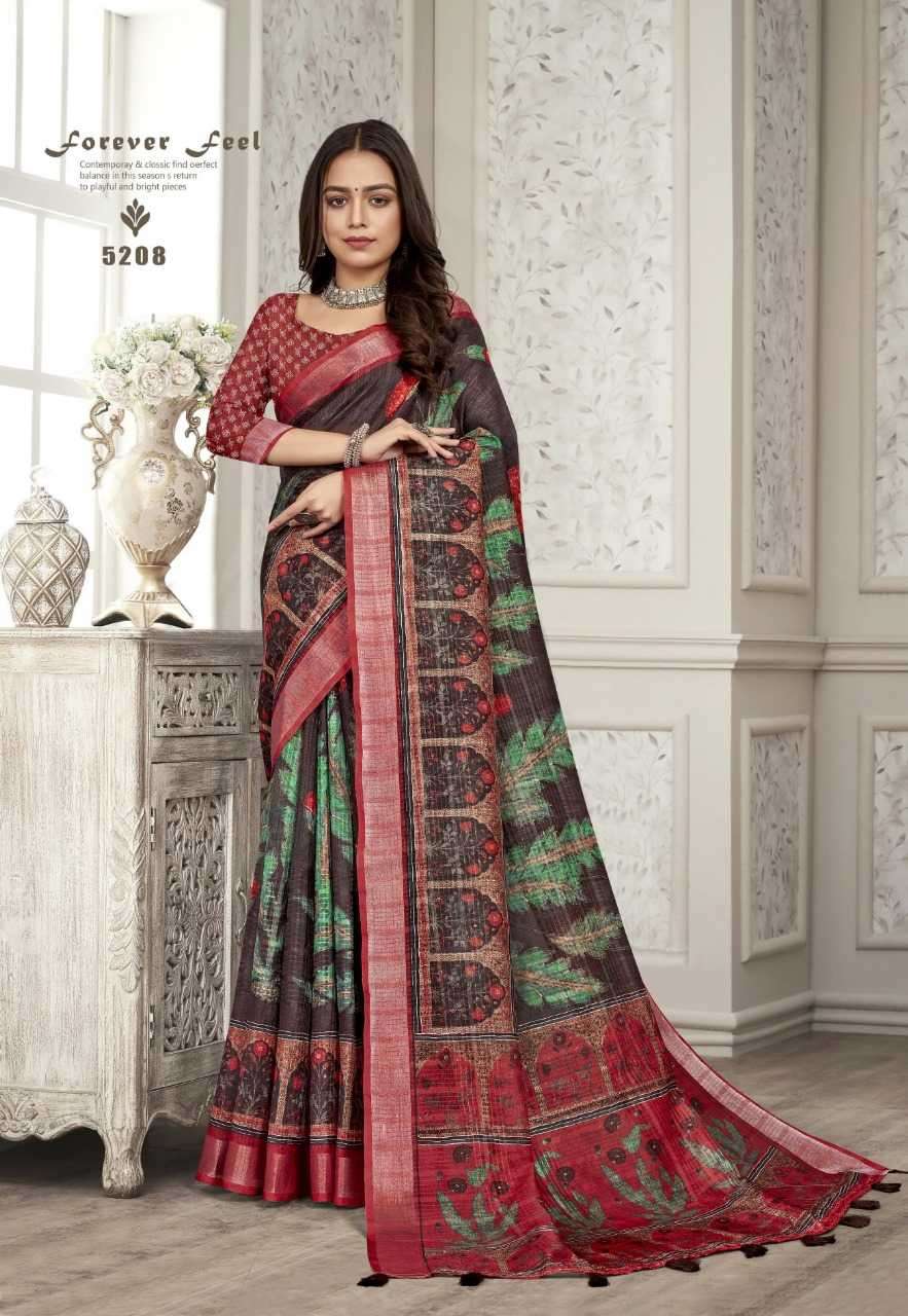 vinamra corazo cotton vol 1 series 5201-5208 cotton enex saree