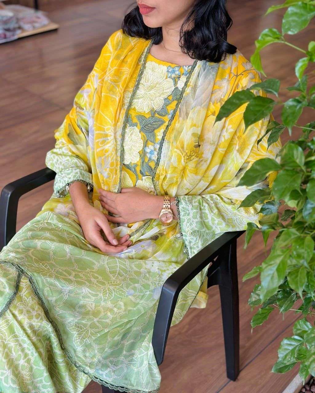 AASHA ADAN LIBAS COLORS 1013 designer pure cotton suit
