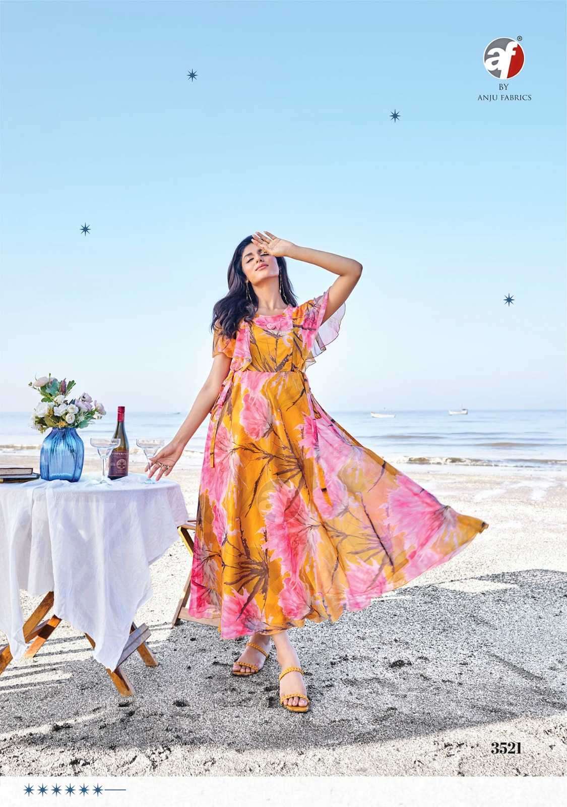 anju fab coral charm vol 4 series 3521-3526 viscose premium kurti 