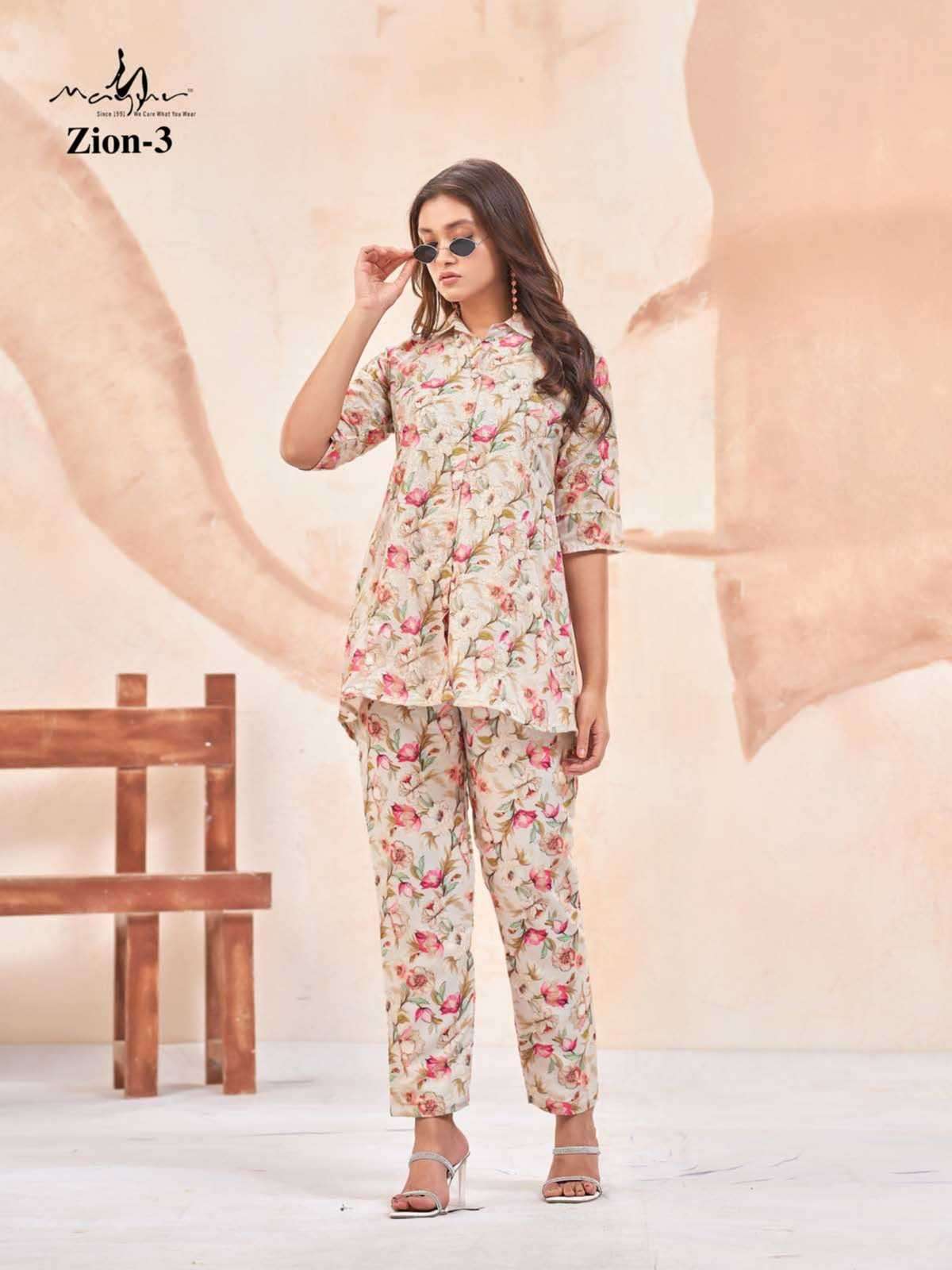mayur zion vol 1 series 1-4 Pure Chikankari Cotton Cordset