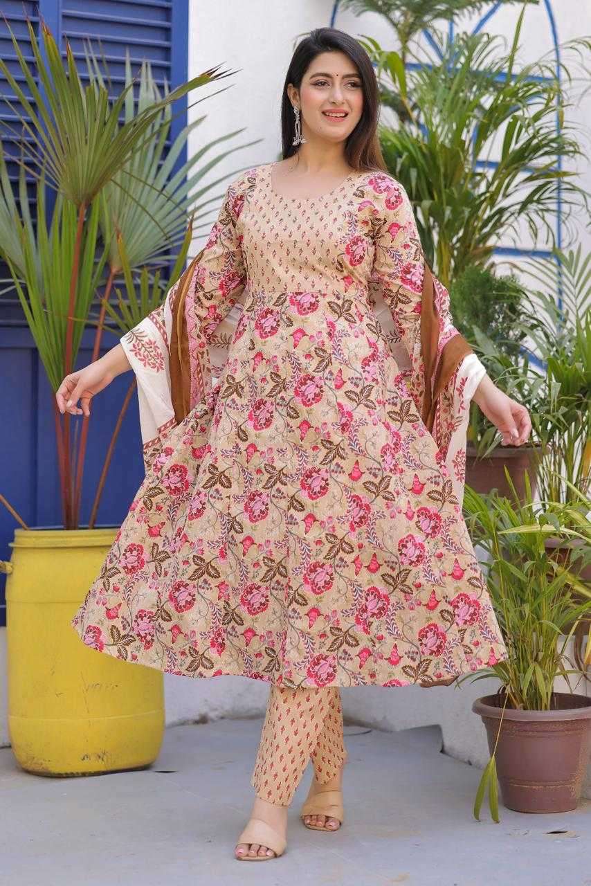 pr cotton block print 3 pcs set work readymade plus sizes combo set