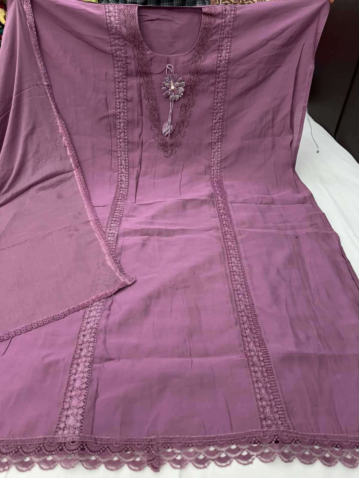 pr fancy laces Pure roman silk Designer wear non catalogue suit