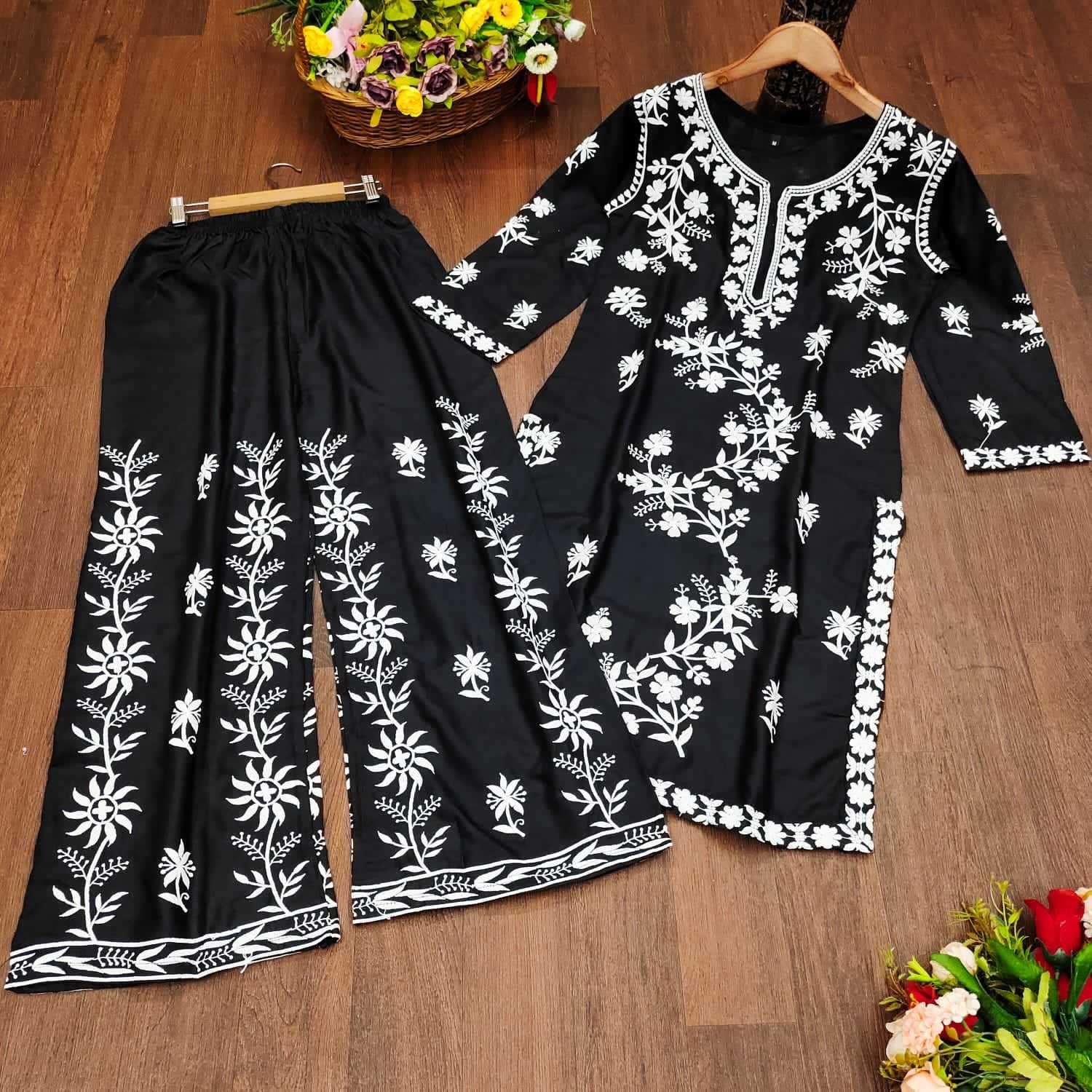 pr rasili nx readymade elegant embroidery work kurti pant plus sizes