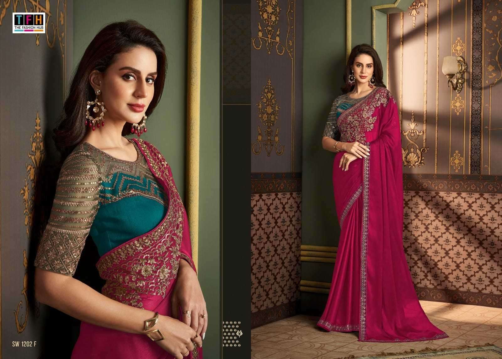 tfh sandalwood 1202 hit design colors fancy silk saree