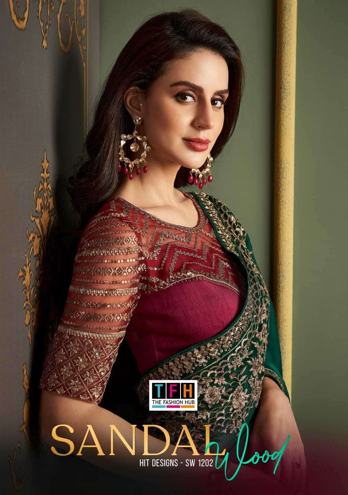 tfh sandalwood 1202 hit design colors fancy silk saree