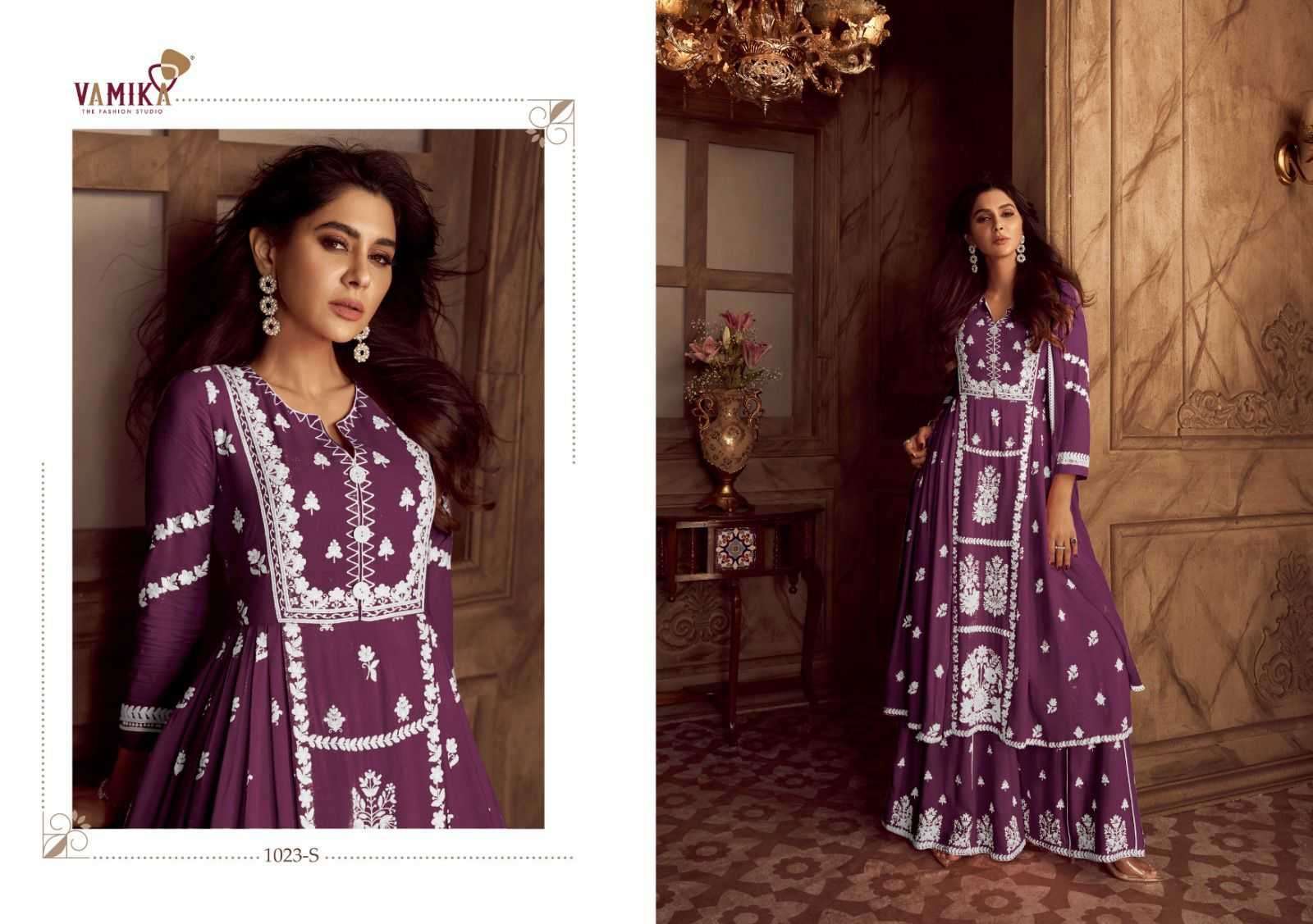 vamika lakhnavi vol 4 pqrst dark color Heavy REYON readymade suit 