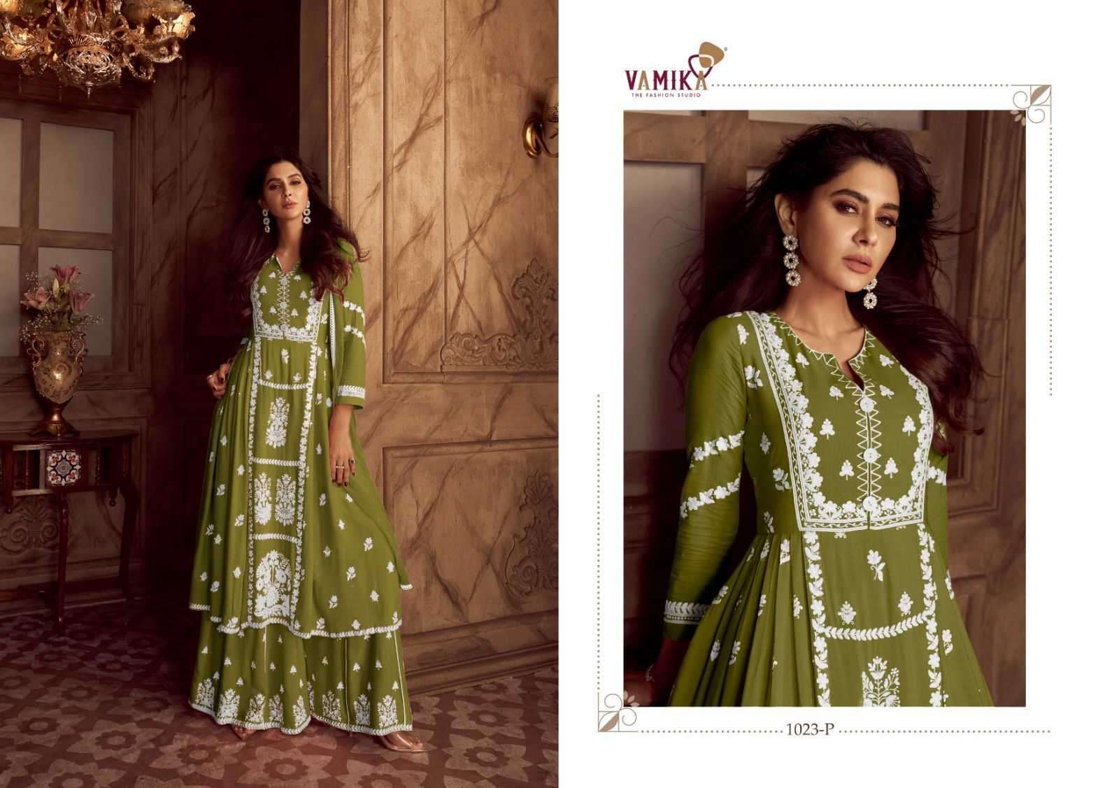 vamika lakhnavi vol 4 pqrst dark color Heavy REYON readymade suit 