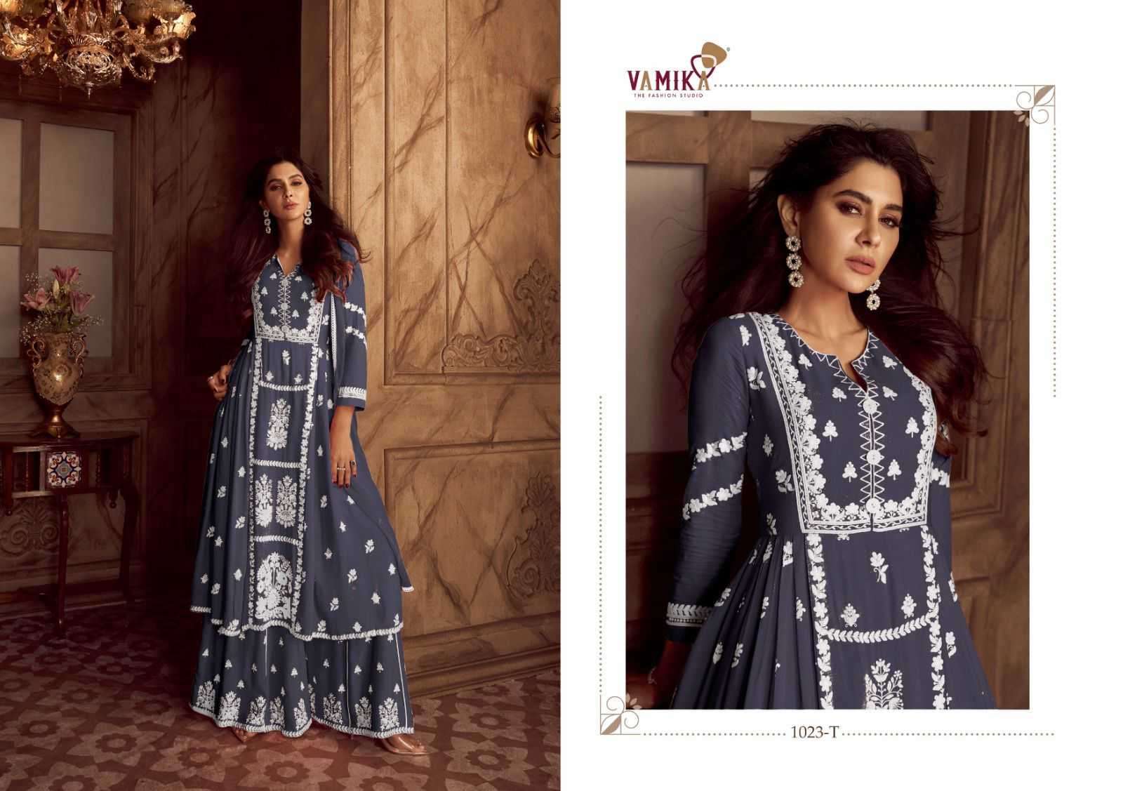vamika lakhnavi vol 4 pqrst dark color Heavy REYON readymade suit 