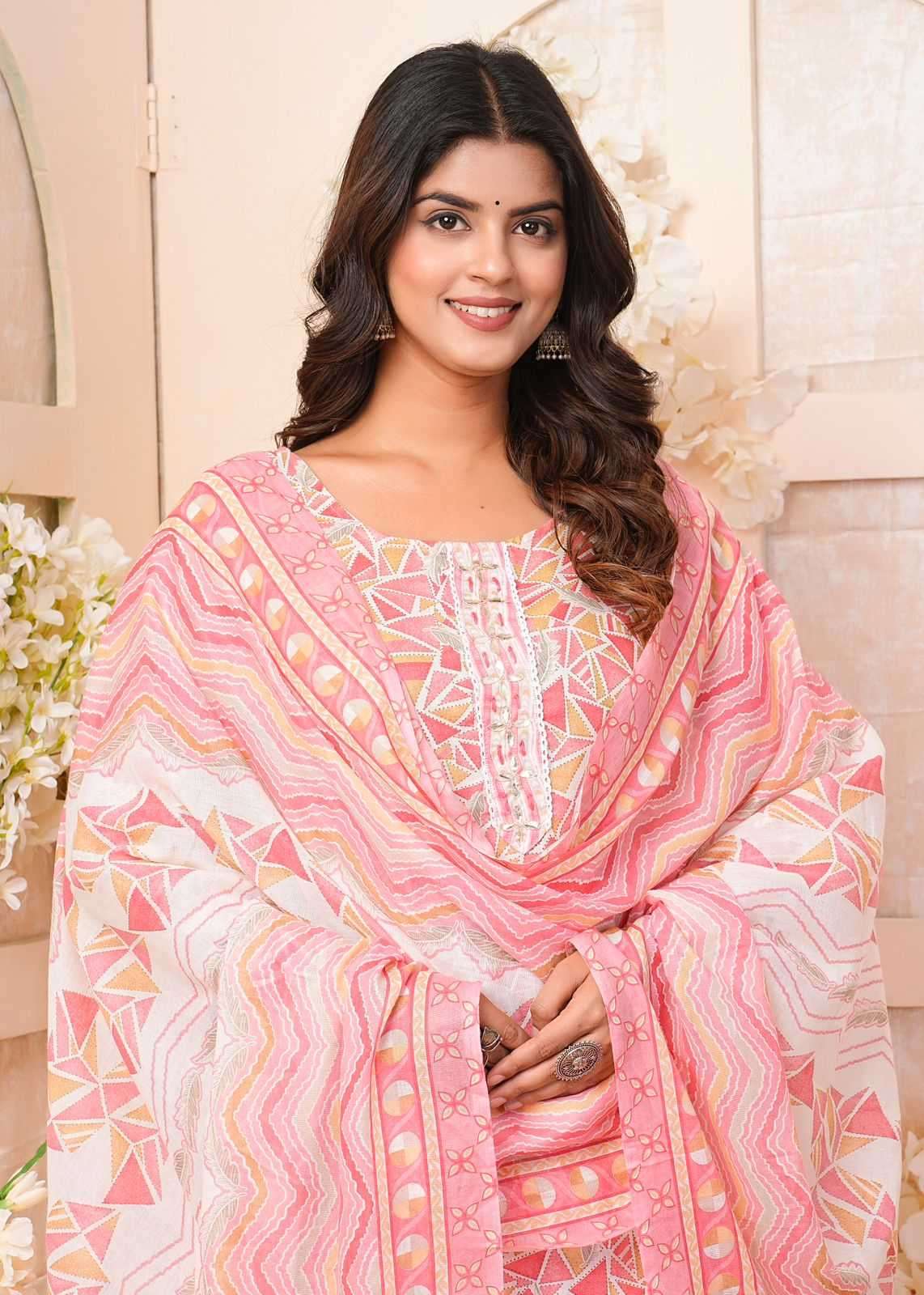 heritage cotton handwork cotton printed readymaade suit