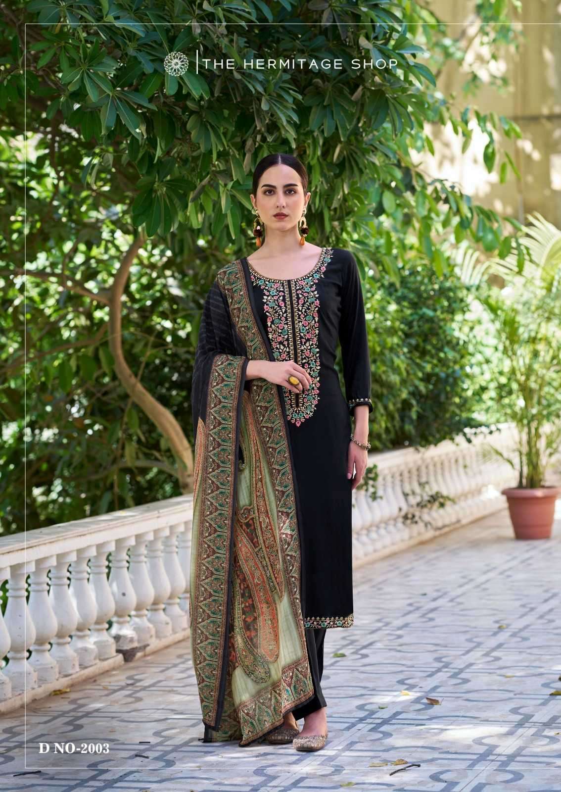 hermitage begum vol 2 series 2001-2005 pure viscose rayon suit 