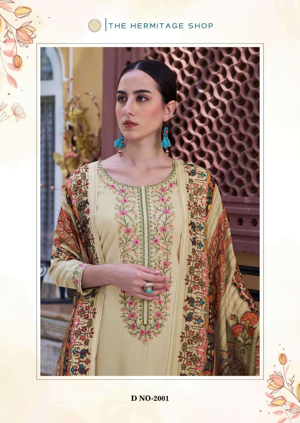 hermitage begum vol 2 series 2001-2005 pure viscose rayon suit 