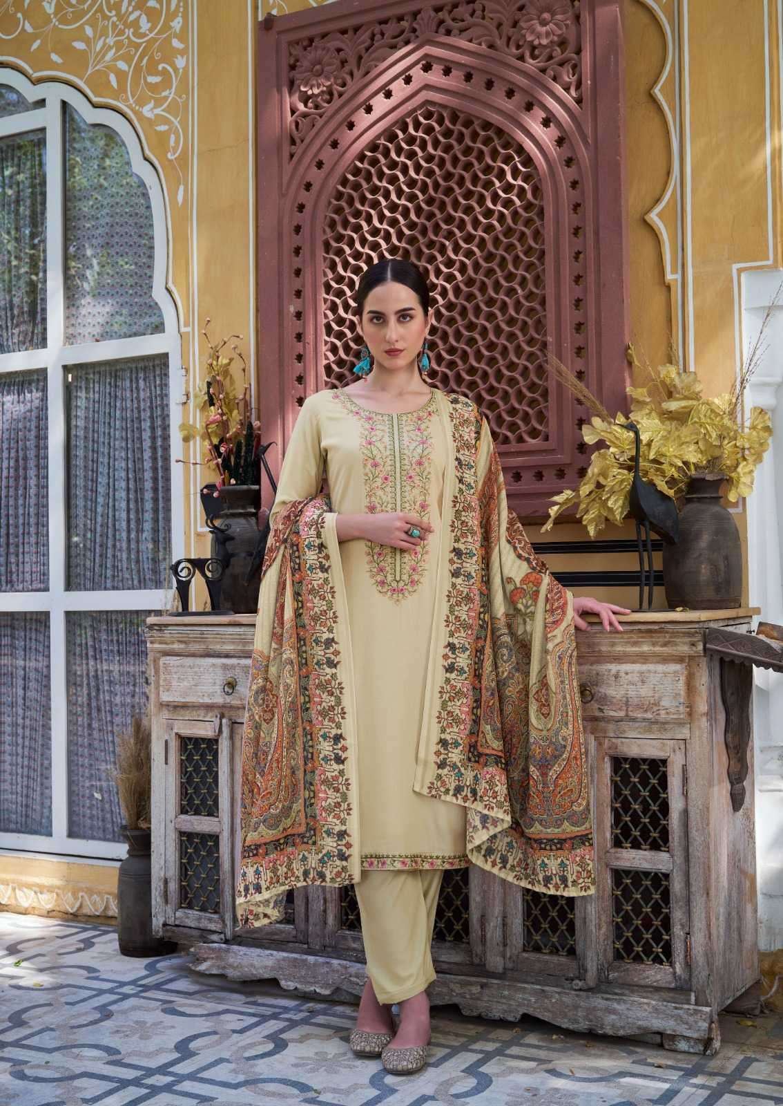 hermitage begum vol 2 series 2001-2005 pure viscose rayon suit 