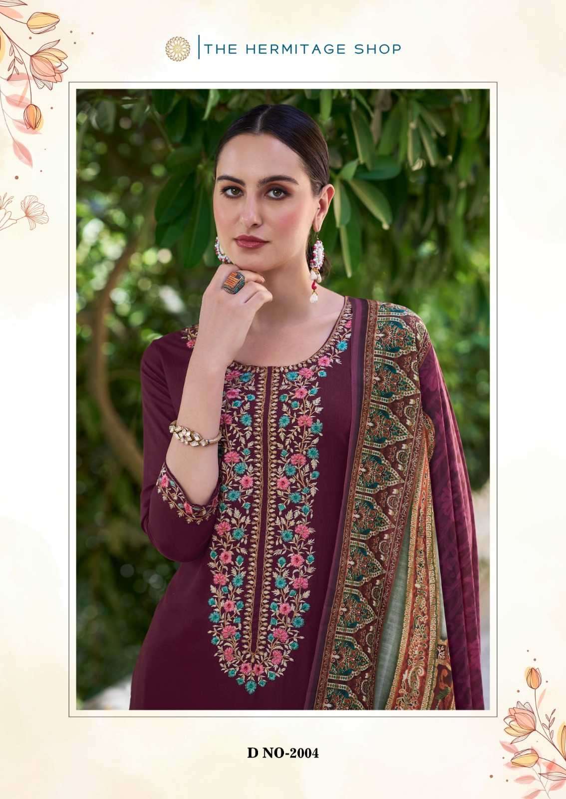 hermitage begum vol 2 series 2001-2005 pure viscose rayon suit 