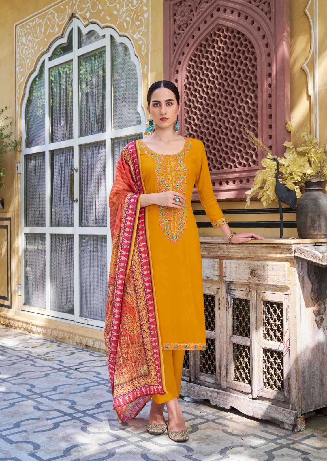 hermitage begum vol 2 series 2001-2005 pure viscose rayon suit 