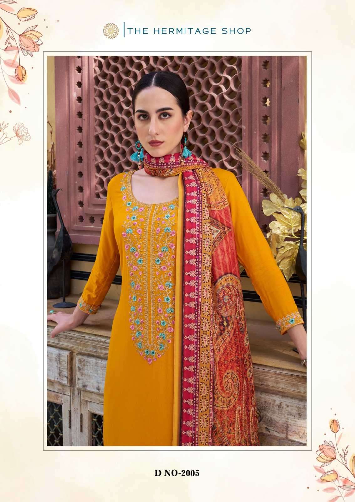 hermitage begum vol 2 series 2001-2005 pure viscose rayon suit 