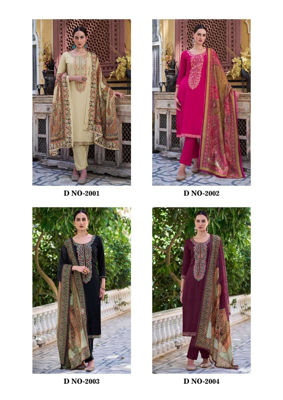 hermitage begum vol 2 series 2001-2005 pure viscose rayon suit 