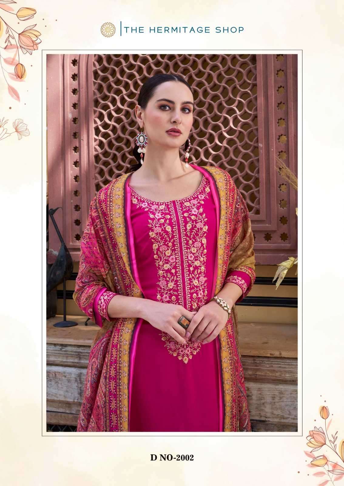 hermitage begum vol 2 series 2001-2005 pure viscose rayon suit 