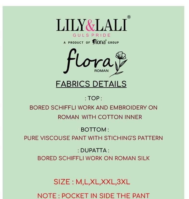 lily and lali flora roman series 17201-17206  Bored Schiffli Work readymade suit 
