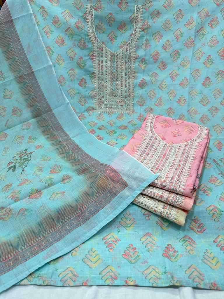 pr dream girl Pure linen cotton non catalogue suit 