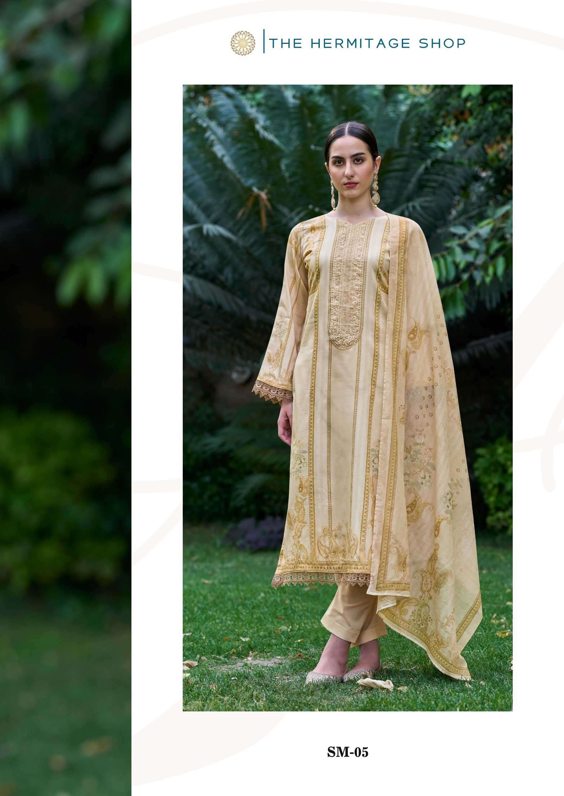 hermitage shamiana series 01-06 Swiss Lawn  Digital Prints suit