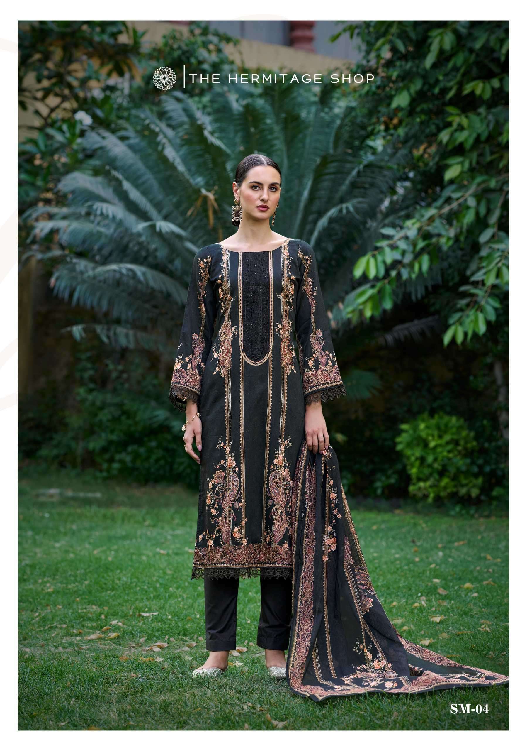 hermitage shamiana series 01-06 Swiss Lawn  Digital Prints suit