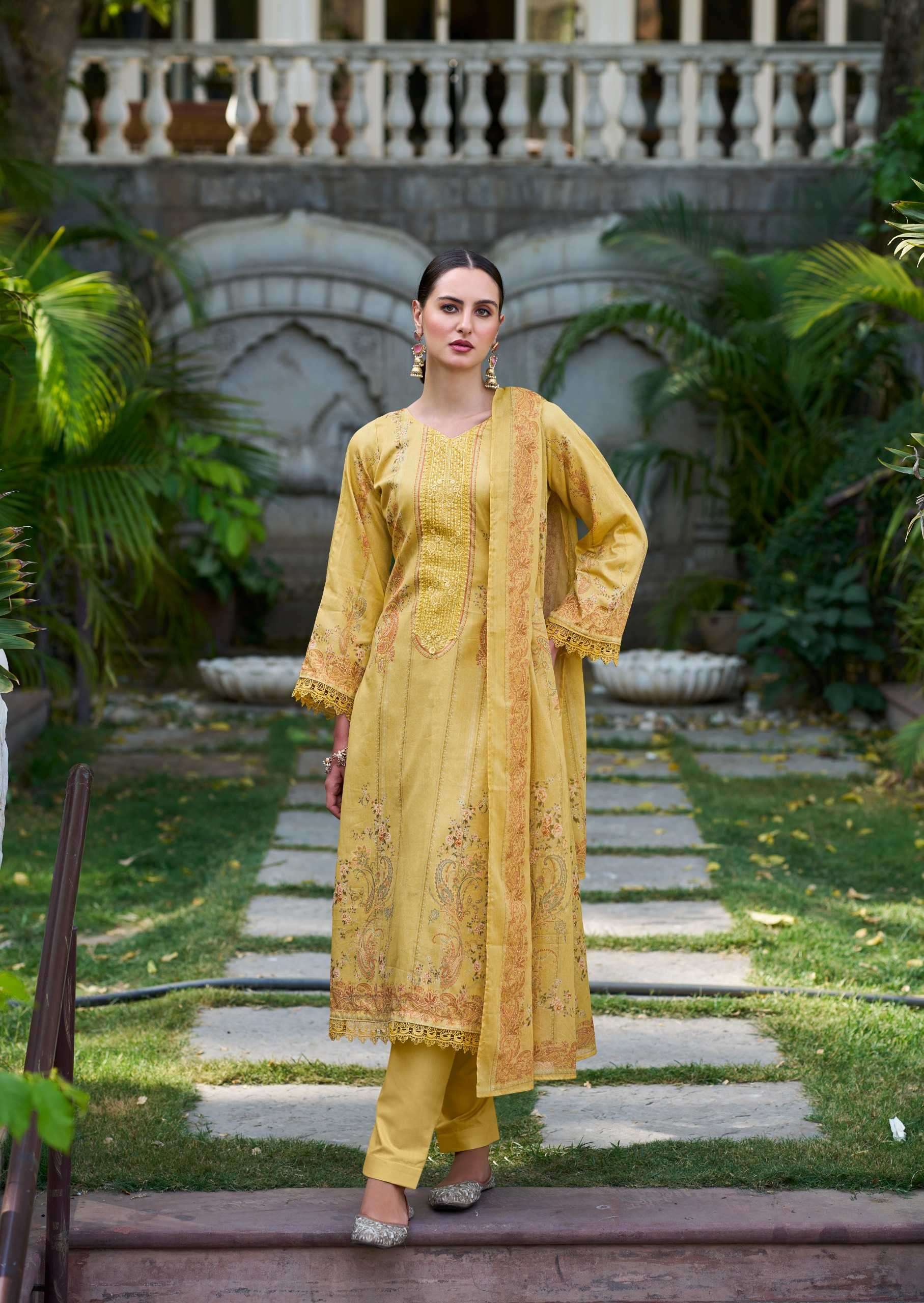 hermitage shamiana series 01-06 Swiss Lawn  Digital Prints suit