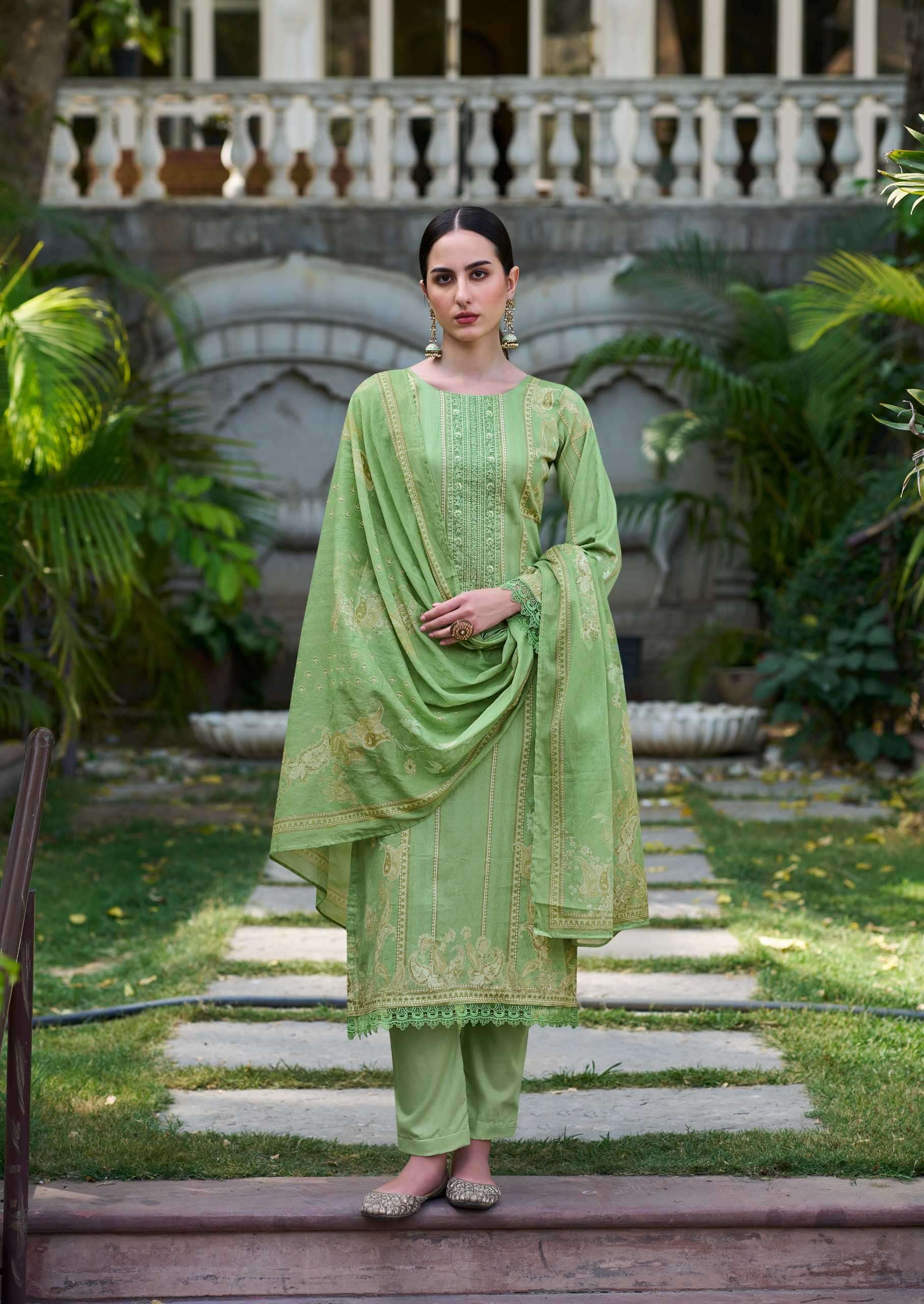 hermitage shamiana series 01-06 Swiss Lawn  Digital Prints suit