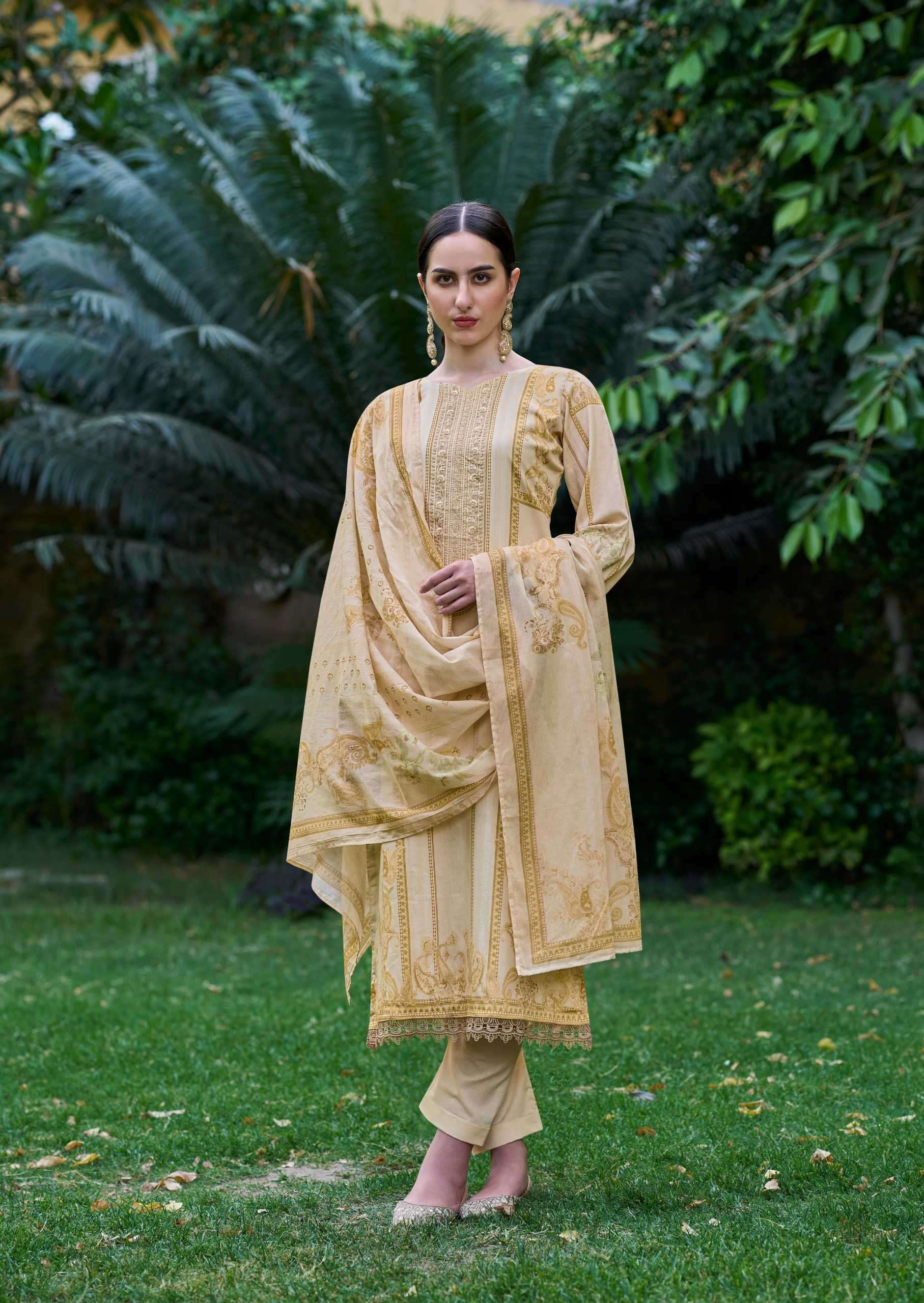 hermitage shamiana series 01-06 Swiss Lawn  Digital Prints suit