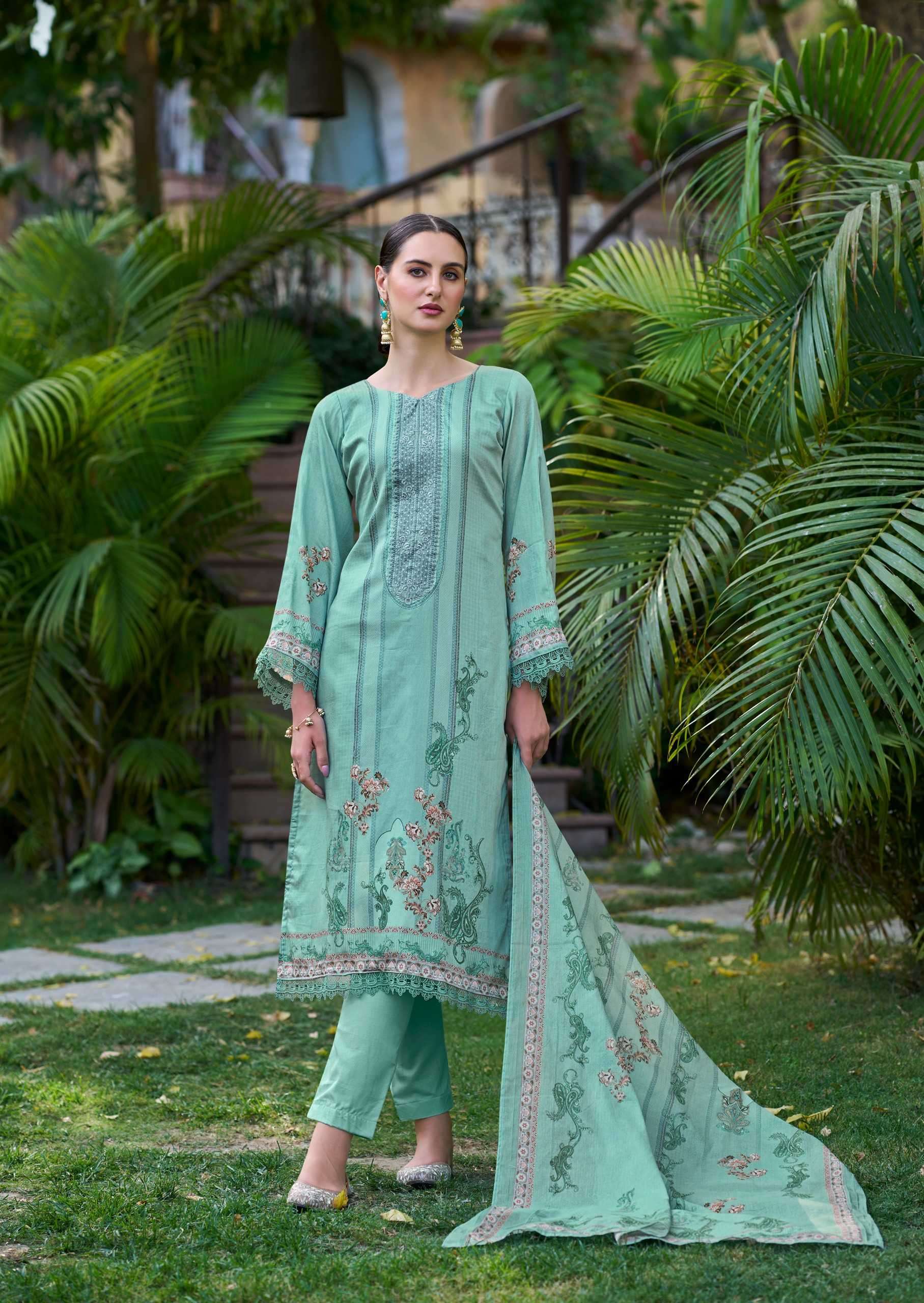 hermitage shamiana series 01-06 Swiss Lawn  Digital Prints suit