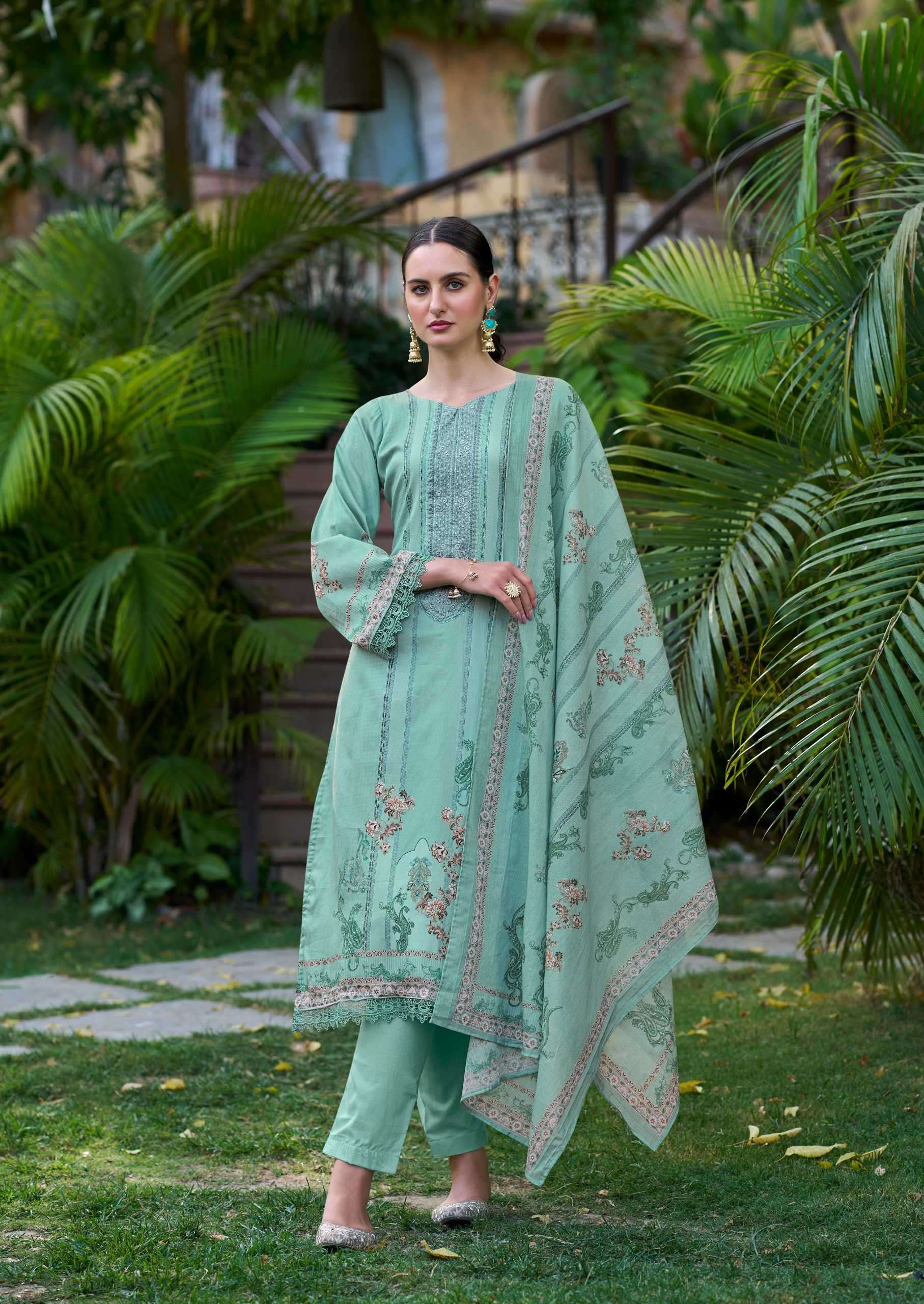 hermitage shamiana series 01-06 Swiss Lawn  Digital Prints suit
