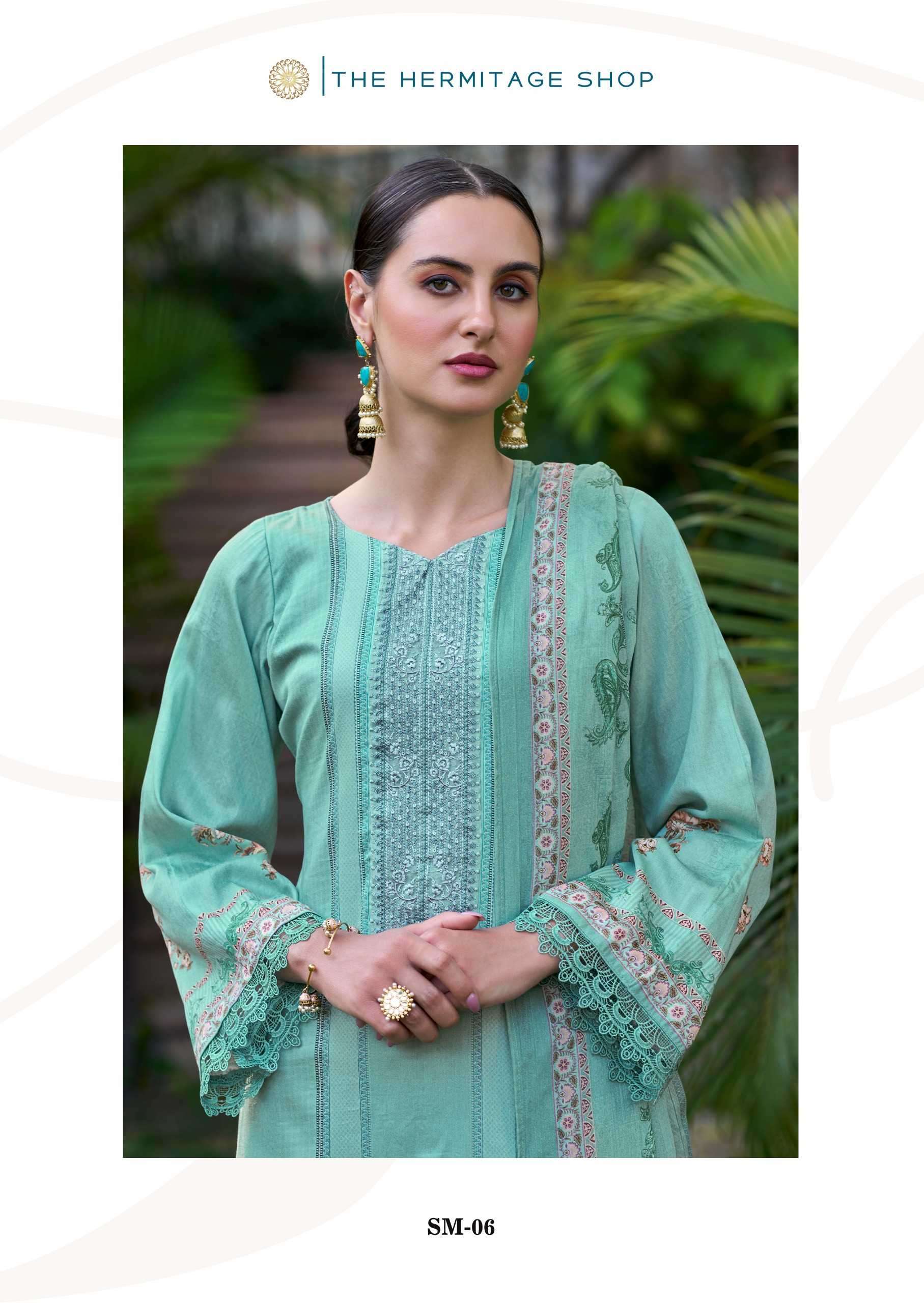 hermitage shamiana series 01-06 Swiss Lawn  Digital Prints suit