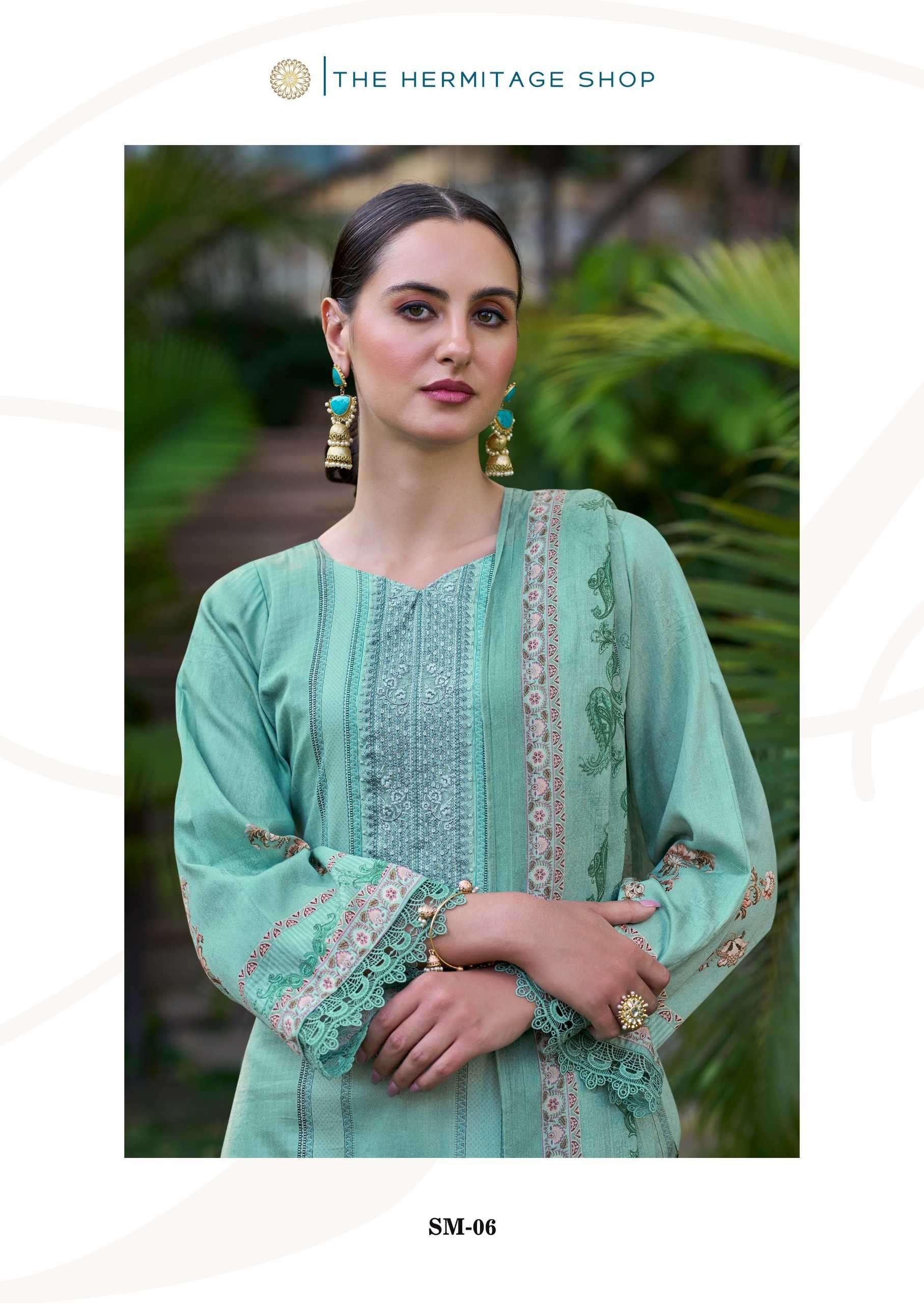 hermitage shamiana series 01-06 Swiss Lawn  Digital Prints suit