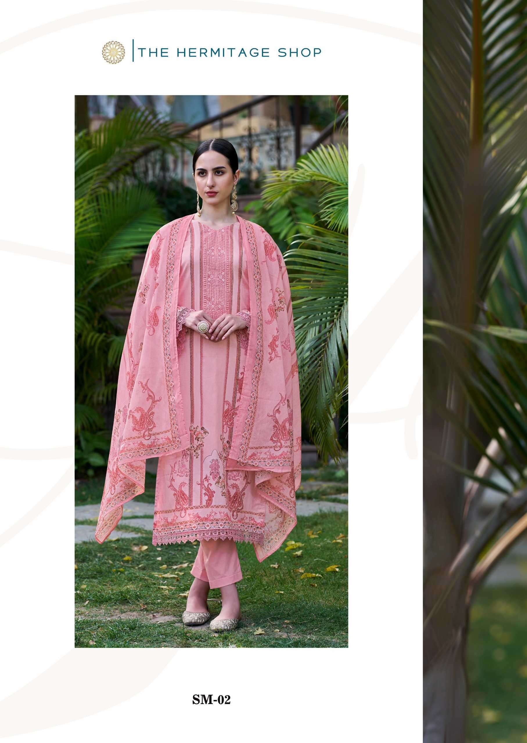 hermitage shamiana series 01-06 Swiss Lawn  Digital Prints suit