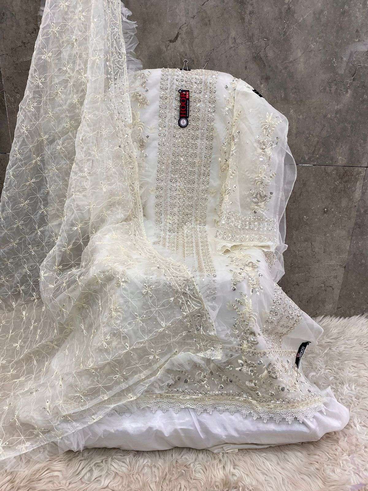 hoor tex OR-28 designer heavy organza suit 