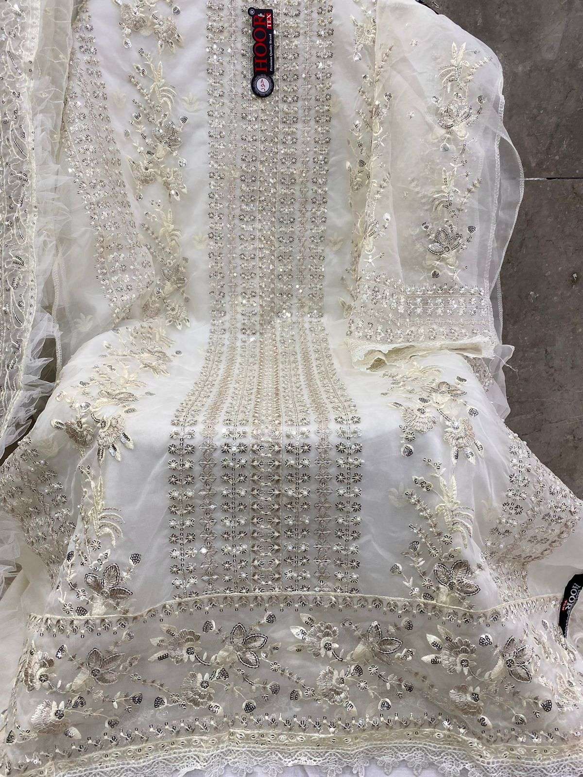 hoor tex OR-28 designer heavy organza suit 