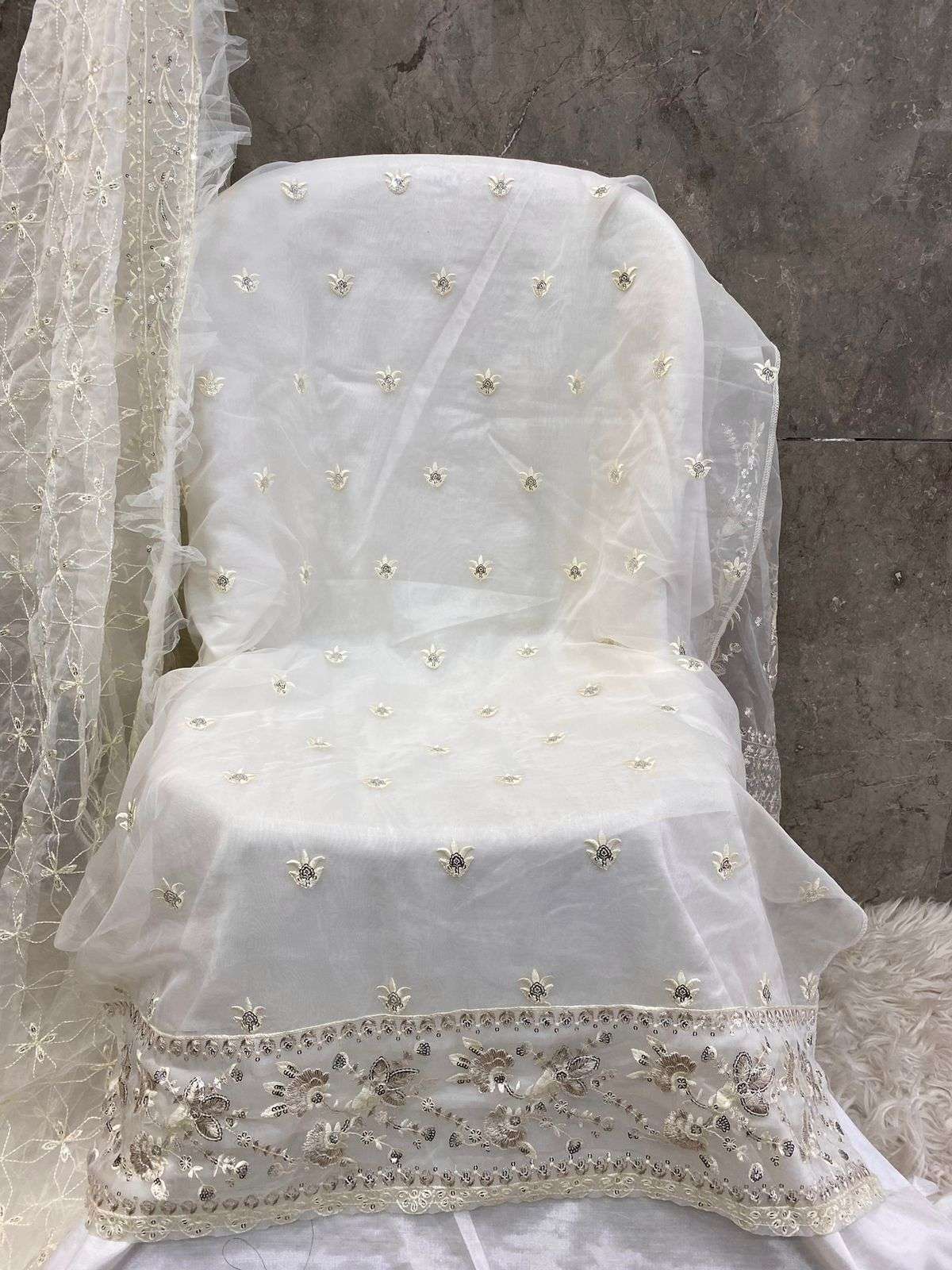 hoor tex OR-28 designer heavy organza suit 