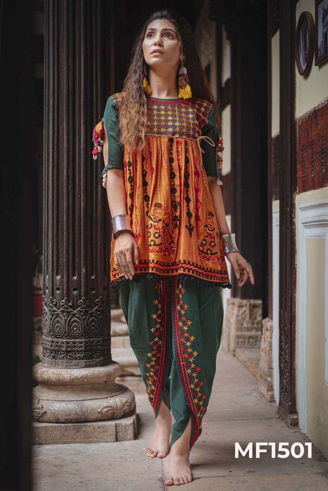 KATH-PUTLI FEMALE KEDIA COLLECTION colorful heavily embroidered kedias