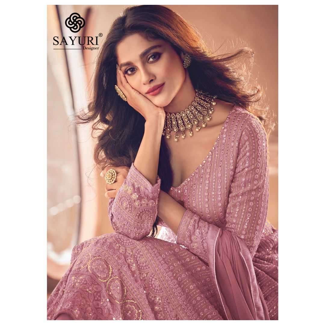 sayuri noor gold florish series 122 real georgette suit