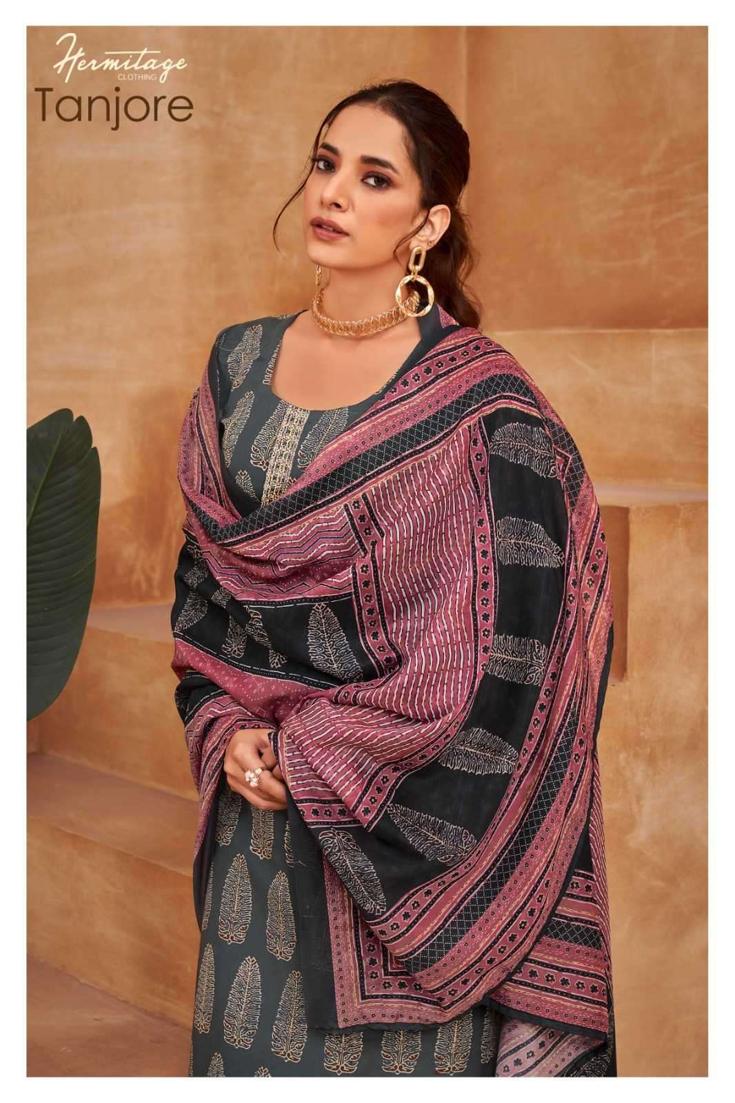 the hermitage tanjore series 01-06 Pure Airjet Cotton suit