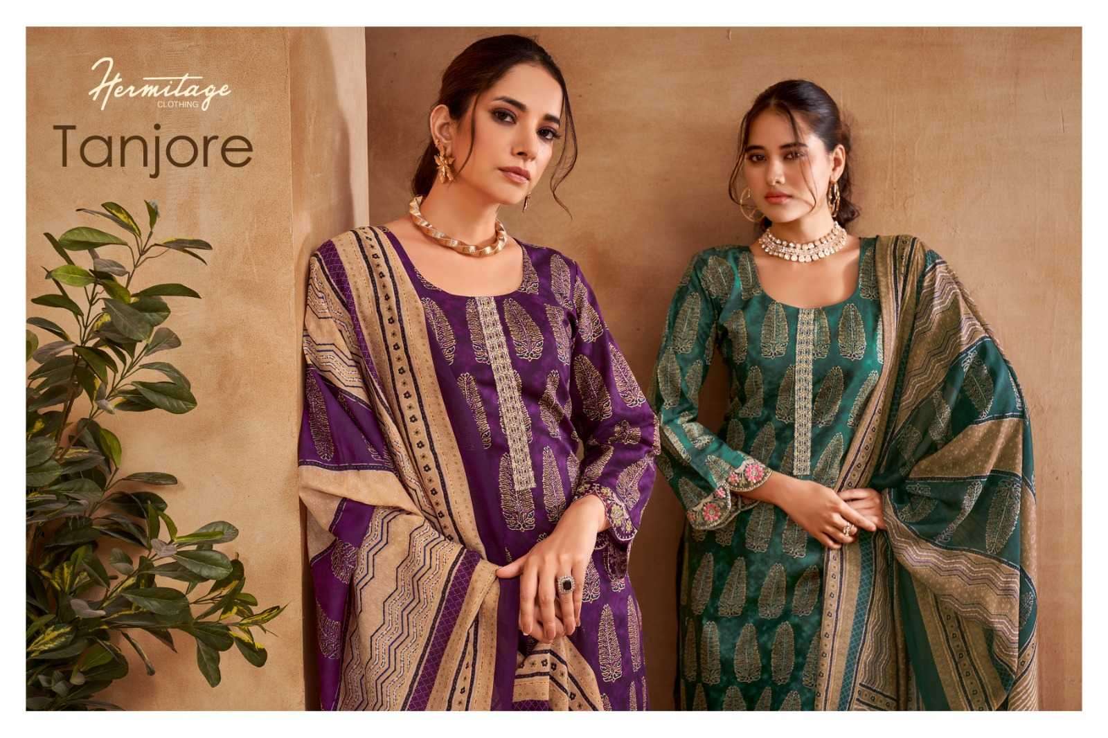 the hermitage tanjore series 01-06 Pure Airjet Cotton suit