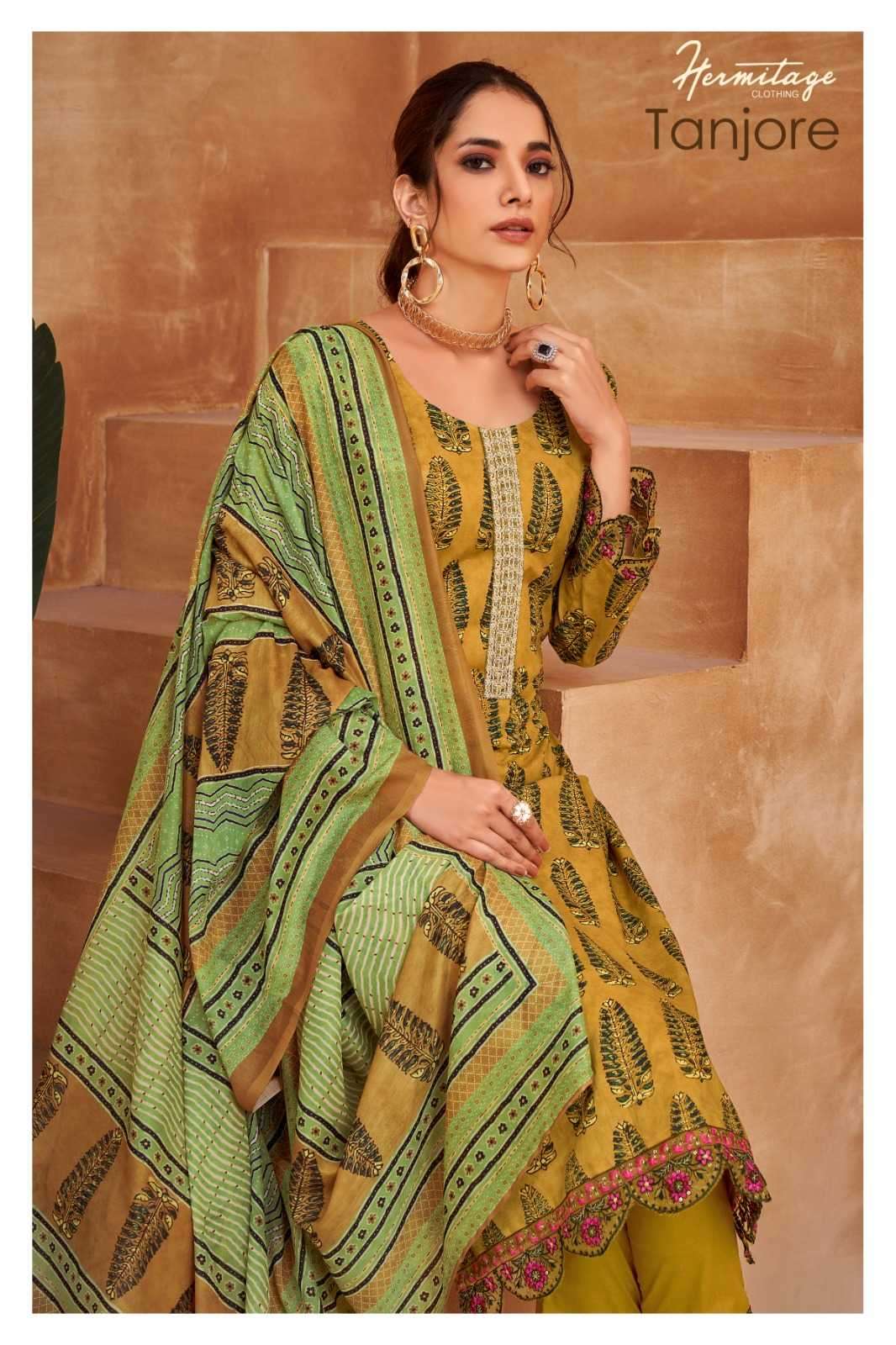 the hermitage tanjore series 01-06 Pure Airjet Cotton suit